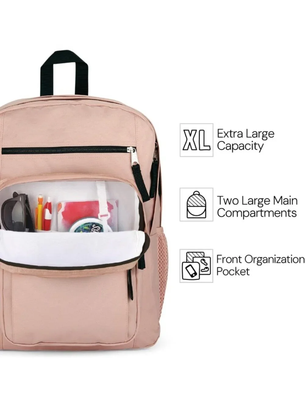Stylish Laptop Backpack with 2 Compartments, Ergonomic Straps & 15” Sleeve